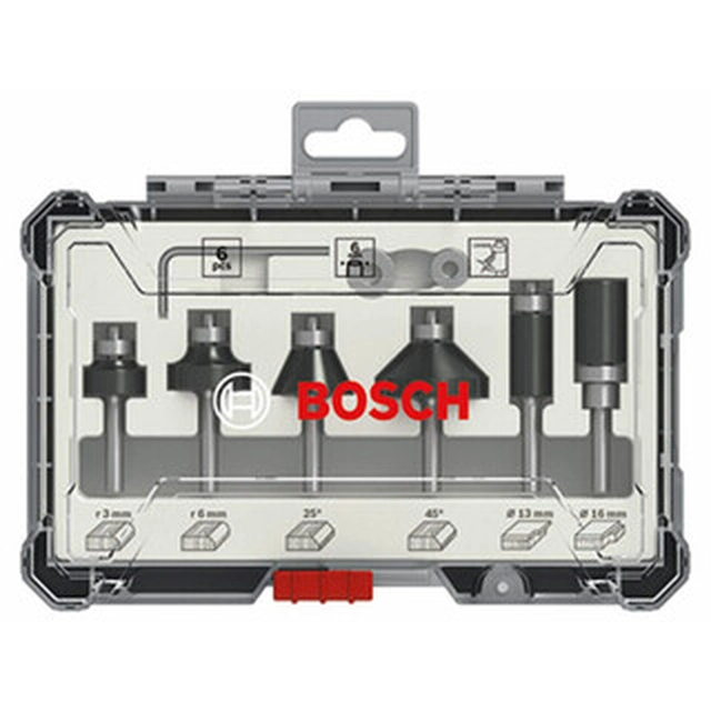 Conjunto de facas de roteador Bosch 6 peça 6 mm