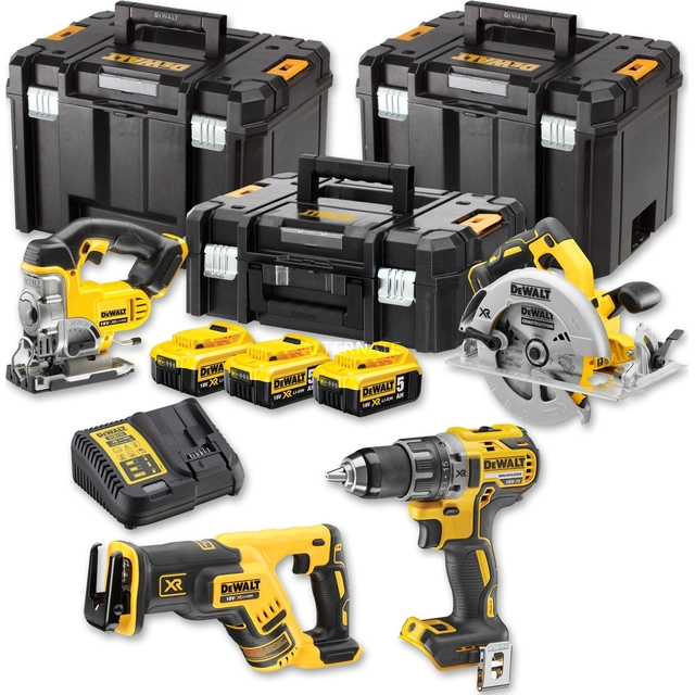 Conjunto de ferramentas elétricas Dewalt 11-elementowy (DCK421P3T-QW)