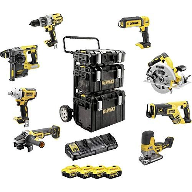 Conjunto de ferramentas elétricas Dewalt 17-elementowy (DCK856P4-QW)