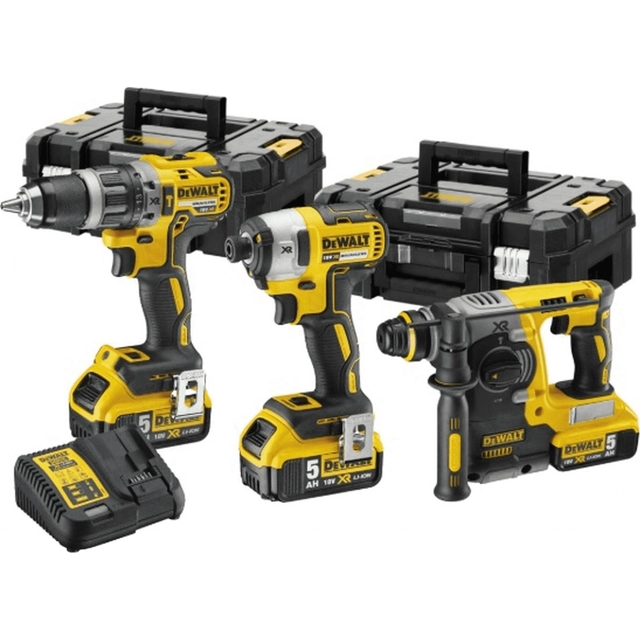 Conjunto de ferramentas elétricas Dewalt 9-elementowy (DCK368P3T-QW)