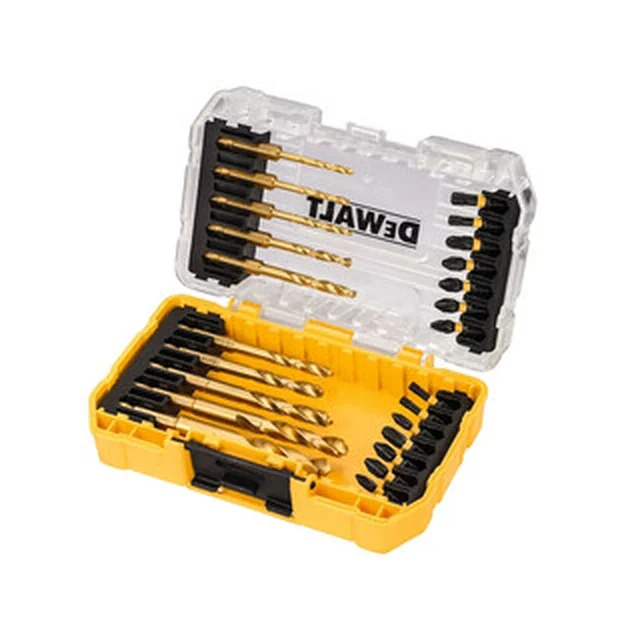 Conjunto de furadeira e chave DeWalt Flextorq 24 peças