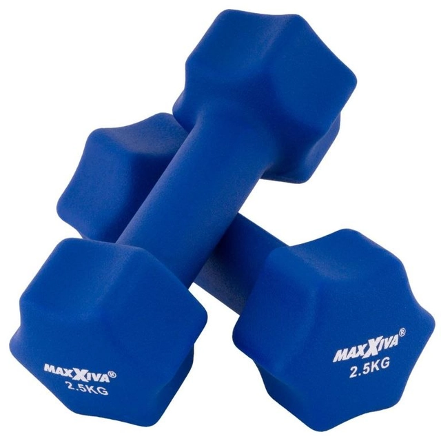 Conjunto de halteres MAXXIVA com capa de neoprene 2 x 2,5 kg, ni