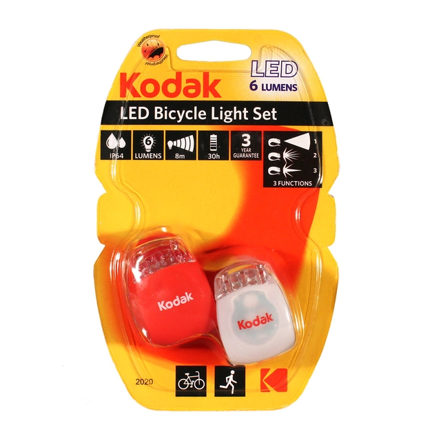 Conjunto de luzes de bicicleta Kodak 2 pcs.6lm.