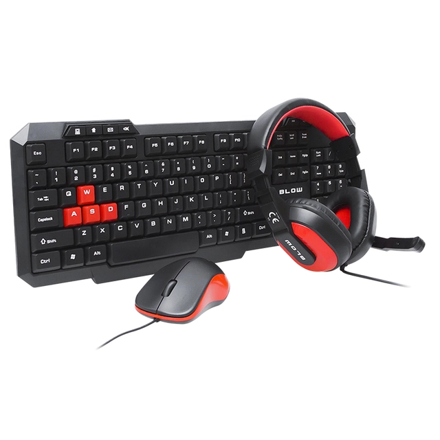 Conjunto de teclado, fones de ouvido e mouse V3