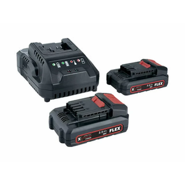 Conjunto Flex P-Set 22 Q conjunto de bateria e carregador 18 V | 2,5 Ah