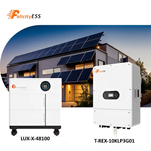 Conjunto híbrido FelicityESS inversor 10kW + armazenamento de energia 15,36kWh