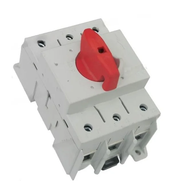 Conmutador modular giratorio 3 polo 125A 0-1 ON-OFF IP20 montaje sobre carril o con tornillos