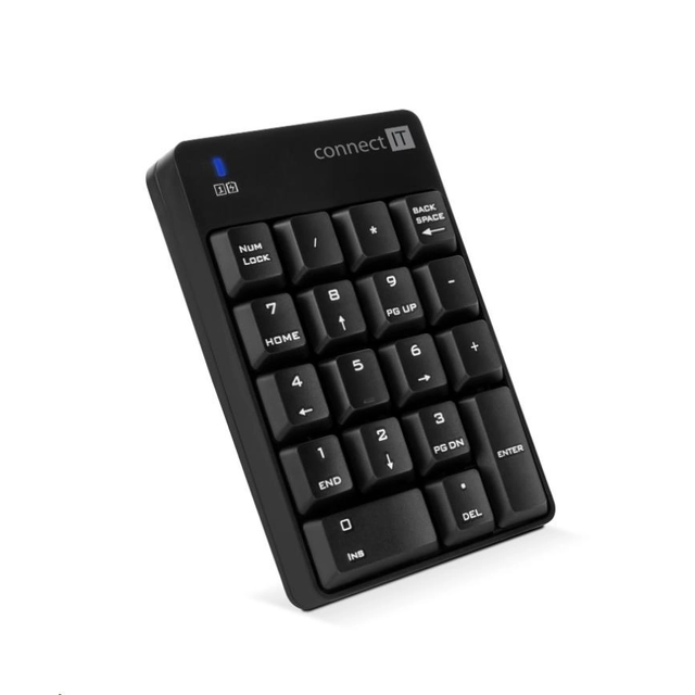 CONNECT IT NumCALC wireless numeric keypad, (+ 1x AAA batteries free), BLACK