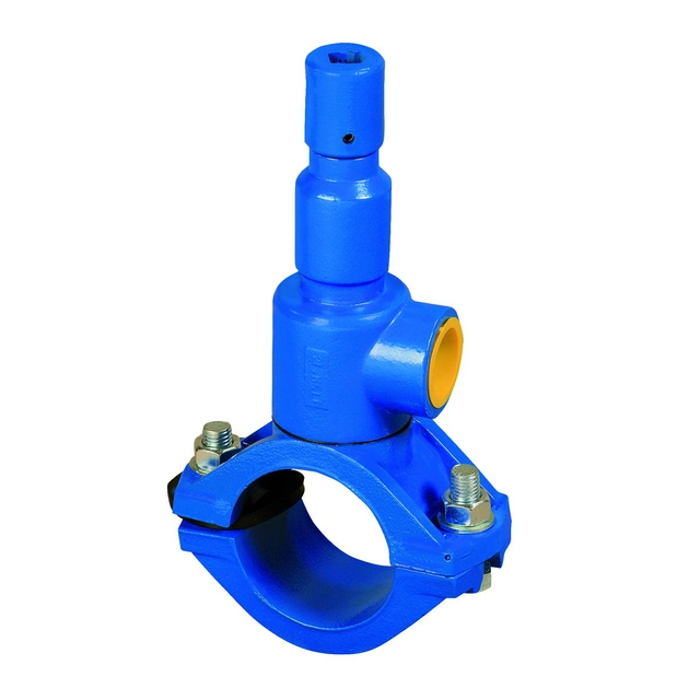 Connection drill NP.-1 DN 160/40 for PVC/PE pipes, wall up to 11 mm, gray cast iron GJL