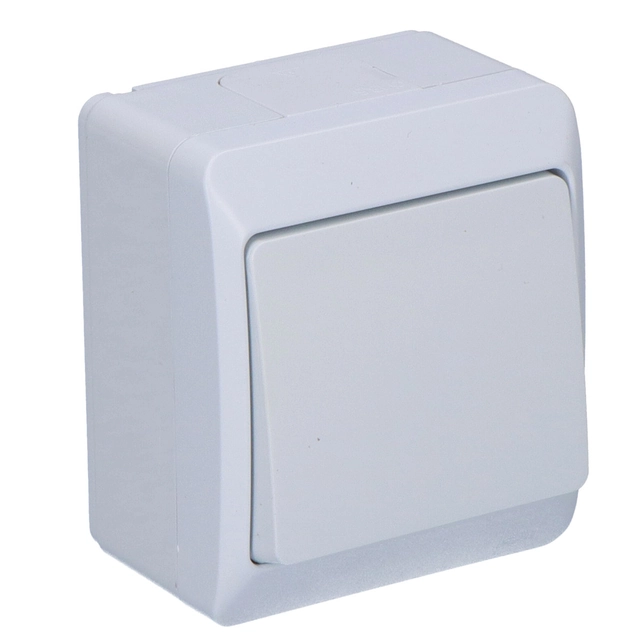 Connector 1-biegowy stair, surface-mounted,IP44, white, HERMES