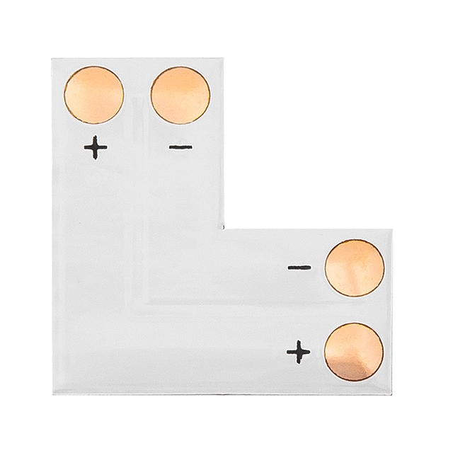 Connector voor LED-strips type "L" 8mm 2pin 1 Stuk