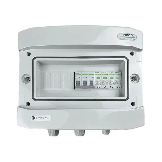 Connexion au tableau photovoltaïqueÉMETTEUR AC hermétique IP65 avec parafoudre AC type Noark 2, 63A 3-F