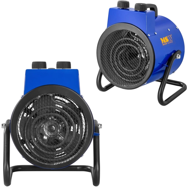 Construction blower heater for drying plaster walls, round 230V 2000W