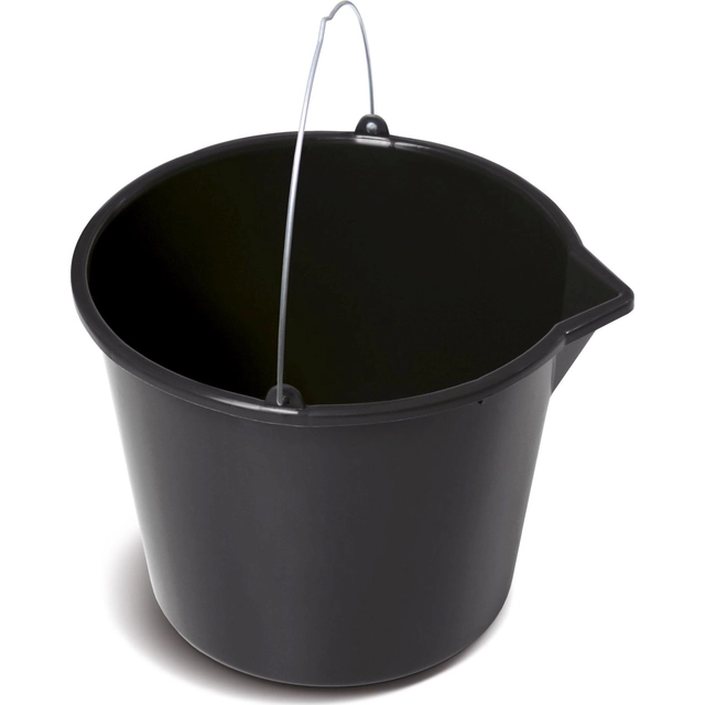 Construction bucket with funnel BUCKET black 16l