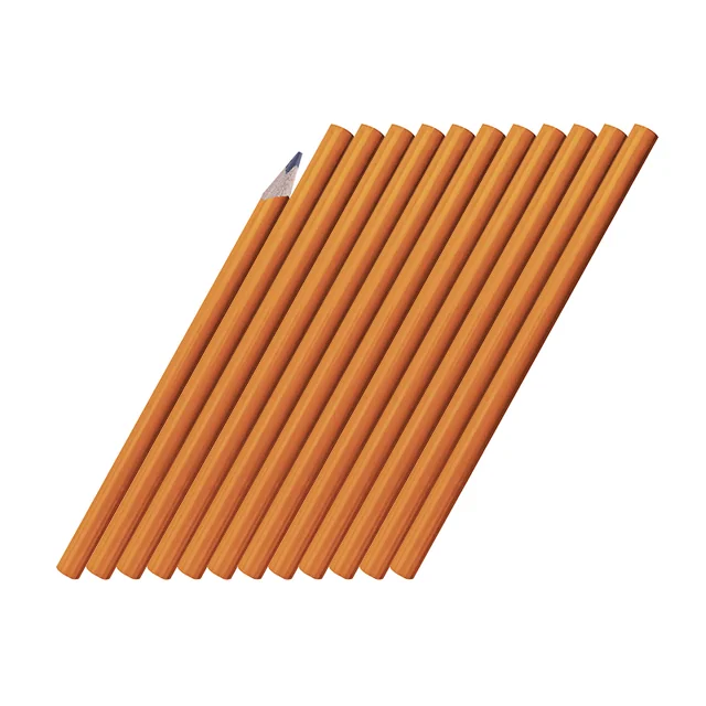 Construction pencil 18cm 12szt