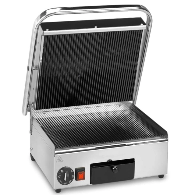 Contact grill panini | ceramic toaster | grooved top and bottom | 2 kW | 410x480x210 | RQ17012