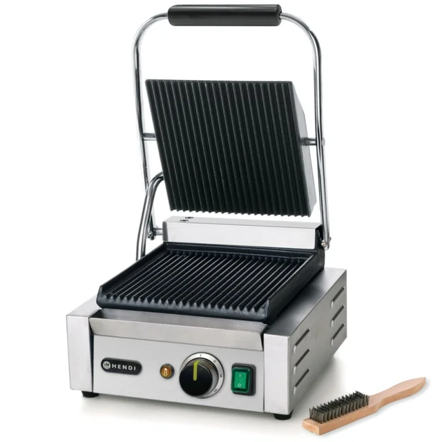 Contact single grooved contact grill 1800W - Hendi 263501