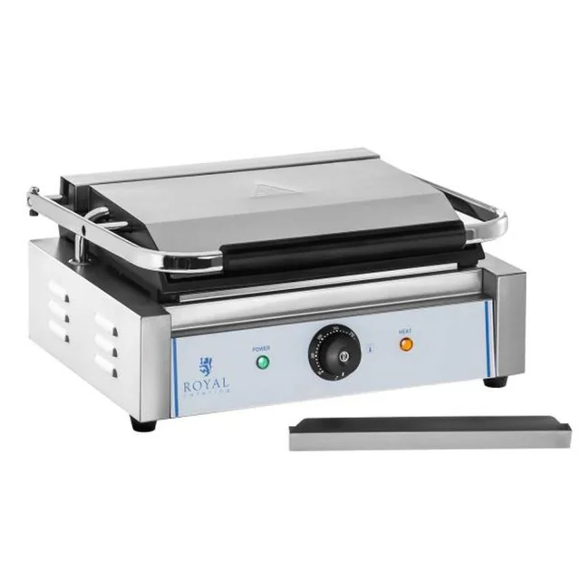 Contacter PANINI contact-grill lisse double face 2200W 230V Royal Catering