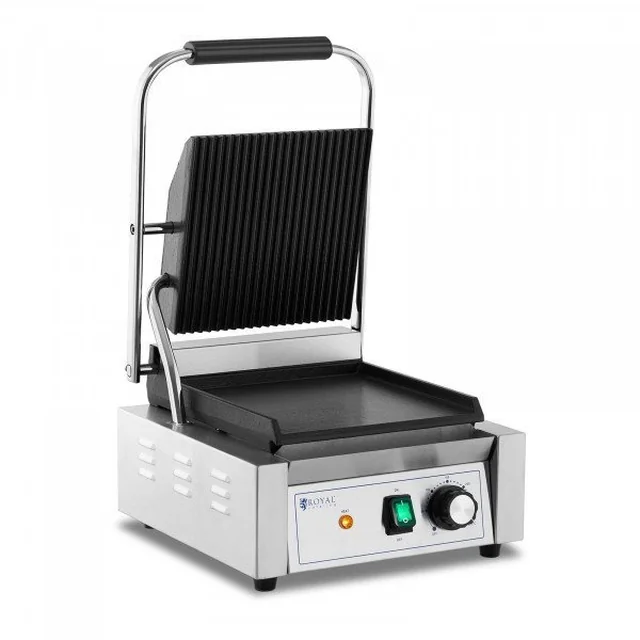 Contactgrill - gegroefde en gladde plaat - Royal Catering - 1800 BIJ ROYAL CATERING 10011996 RCPKG-1800-M