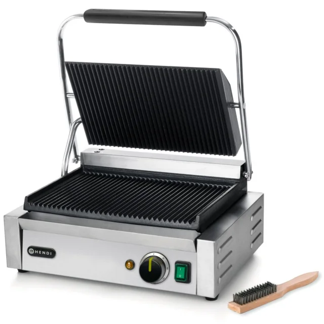 Contactgrill PANINI gegroefd 2200W - Hendi 263655