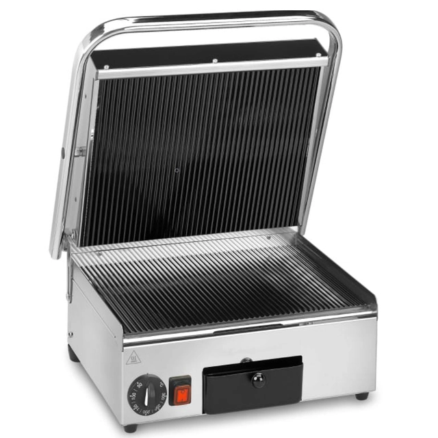 Contacto grill panini | tostadora de cerámica | ranurado arriba y abajo | 2 kW | 410x480x210 | RQ17012