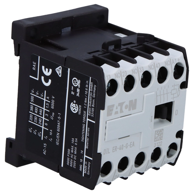 contactor auxiliar miniatural,4Z/0R, Control 24VDC DILER-40-G-EA(24VDC)