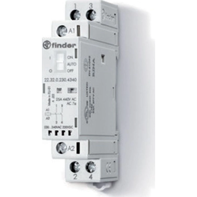 Contactor buscador 2NC 25A CA/CC 22.32.0.230.4440 Buscador, Buscador, F22-32-0-230-4440.