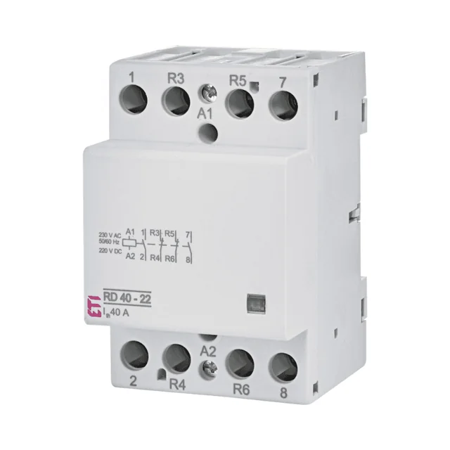 Contactor monofásico 4 poli 40A, ETI