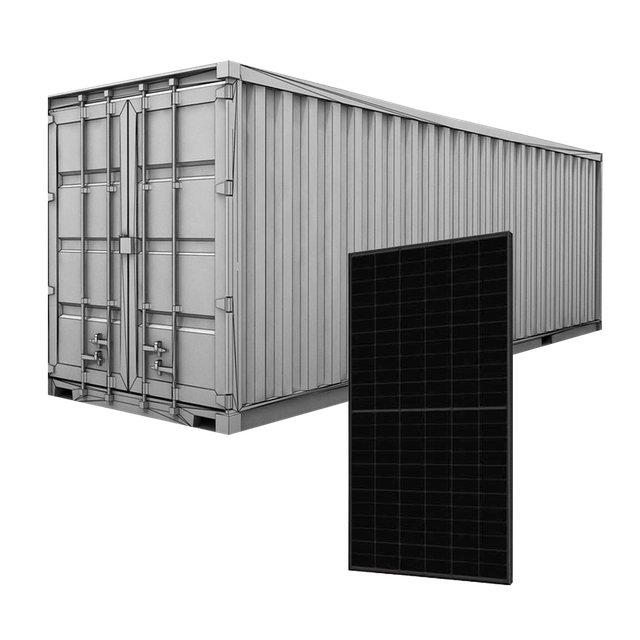 Container fotovoltaïsche panelen JASolar JAM72D40, 610W, monofaciaal, 36 pc pallet, 720 pc container