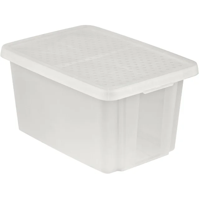 Container with lid 45L - transparent CURVER