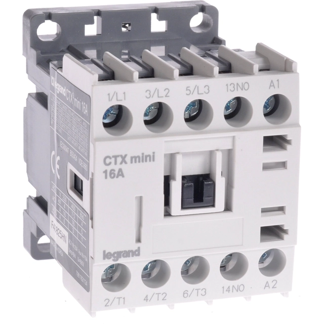 Contator de potência Legrand CTX3 MINI 16A 3P 24V DC 0Z 1R (417071)