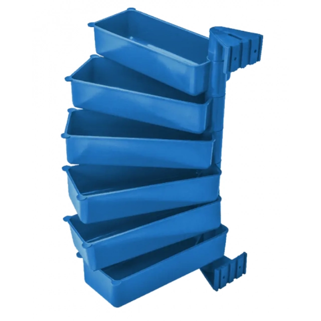 Conteneurs de stockage rotatifs PIVOT 6 pièces bleues