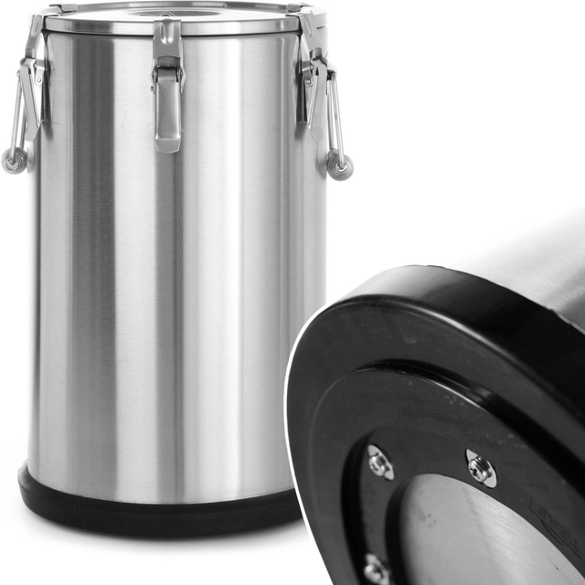 Contenitore termico thermos in acciaio per il trasporto di alimenti 35L - Hendi 710302