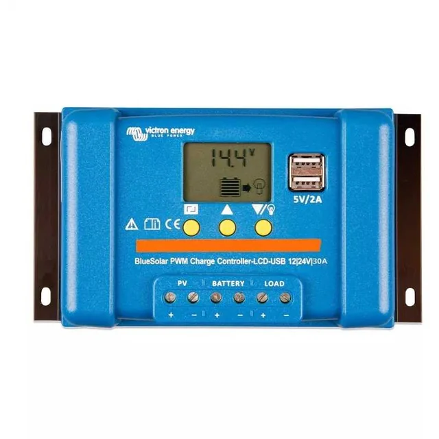 Controlador de carga VICTRON ENERGY BlueSolar PWM-LCD&USB 12/24V - 30A (SCC010030050)