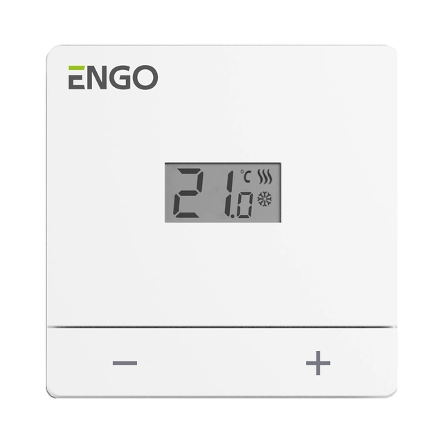 Controlador de temperatura con cable, ENGO EASY230W, daily, de superficie, blanco,230V