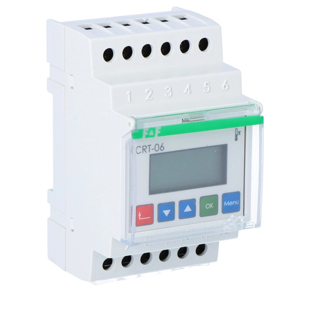 Controlador de temperatura digital CRT-06 (sem sondas), faixa ajustável -100-400° C,I=16A, 3 módulos