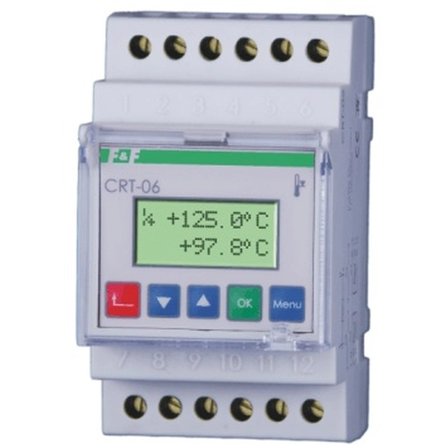 Controlador de temperatura digital F&F 10-funkcyjny -100-400C 2x16A 2Z CRT-06