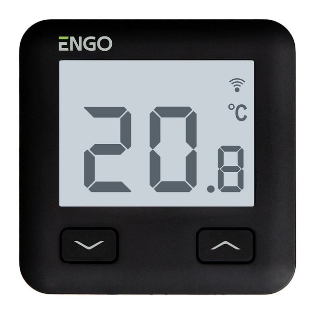 Controlador de temperatura inalámbrico ENGO E10B230WIFI 230V Internet negro de empotrar semanal