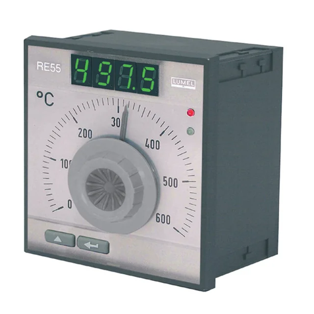Controlador de temperatura Lumel RE55 0111008, PT100, -50...100°C, encendido/apagado, salida de relé