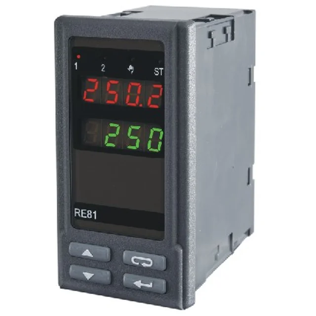 Controlador de temperatura Lumel RE81 02100E0, Pt100, 0...250°C, saída de relé, 1x230 V