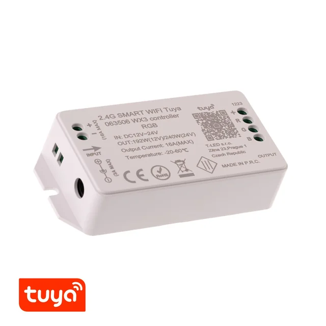 Controlador T-LED SMART WIFI Tuya WX3 RGB Variante: Controlador SMART WIFI Tuya WX3 RGB