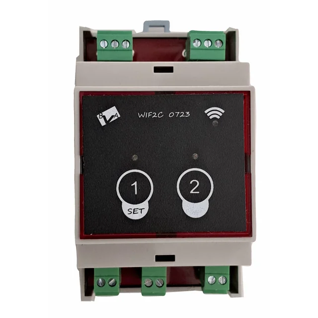 Controlador WIFI BVA WF2C 0723 com 2 saídas, NONC, 6 A, eWeLink, 2 NO entradas com retorno, 230 V a.c.