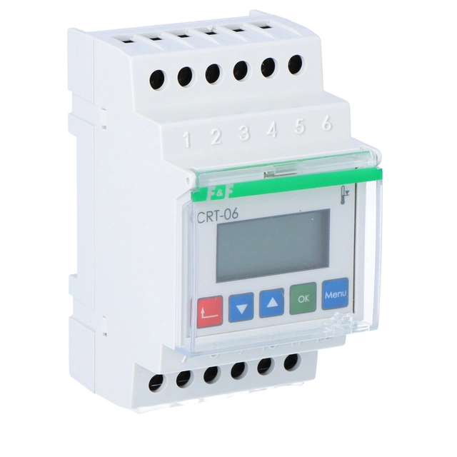 Controler digital de temperaturăCRT-06 (fără sonde), domeniu reglabil -100-400° C,I=16A, 3 module