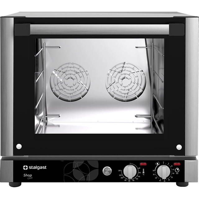 Convection oven with humidification, STALGAST ShopCook, manual, 4x430x340/4xGN 2/3, P 3.1 kW