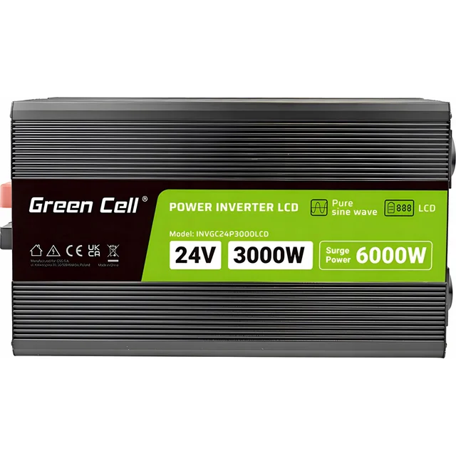 Conversor de célula verde CONVERSOR LCD DE CÉLULA VERDE 24V/230V 3000W/6000W SENO PURO INVGC24P3000LCD