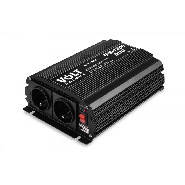 Converter 12-> 230V VOLT POLSKA IPS DUO 600/1200W Inverter, converter