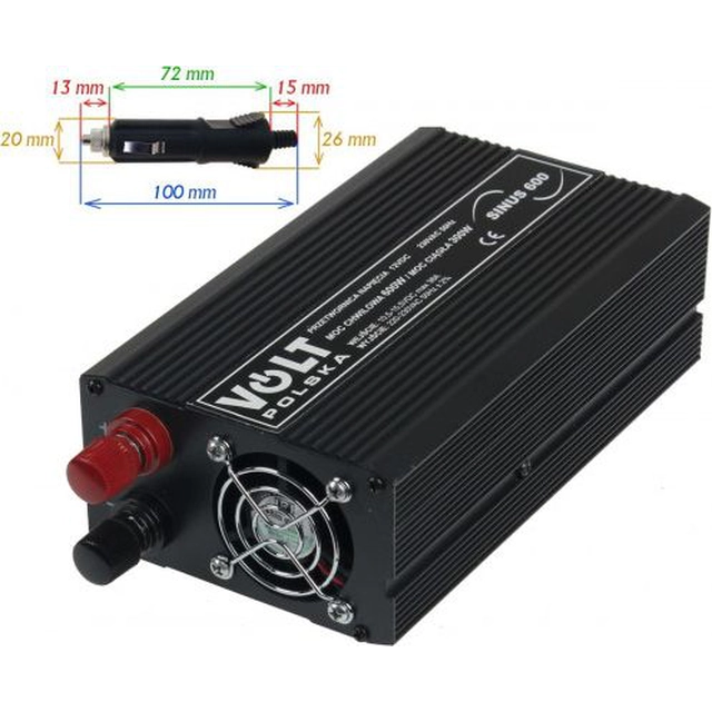 Convertidor de voltios sinusal 12V/230V 300/600W