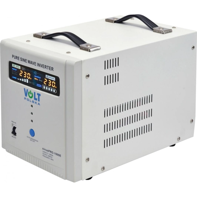 Convertidor, sistema de alimentación ininterrumpida UPS 12-> 230V VOLT POLSKA SINUSPRO 1500E 1500VA 1050W Inversor, convertidor