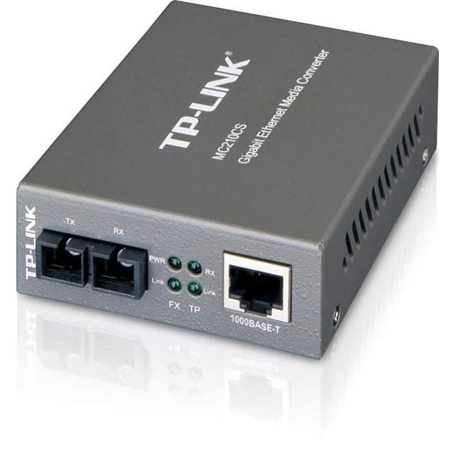 Convertisseur de média 1 port SC/UPC, monomode, 15 Km, montable en rack TP-Link MC210CS