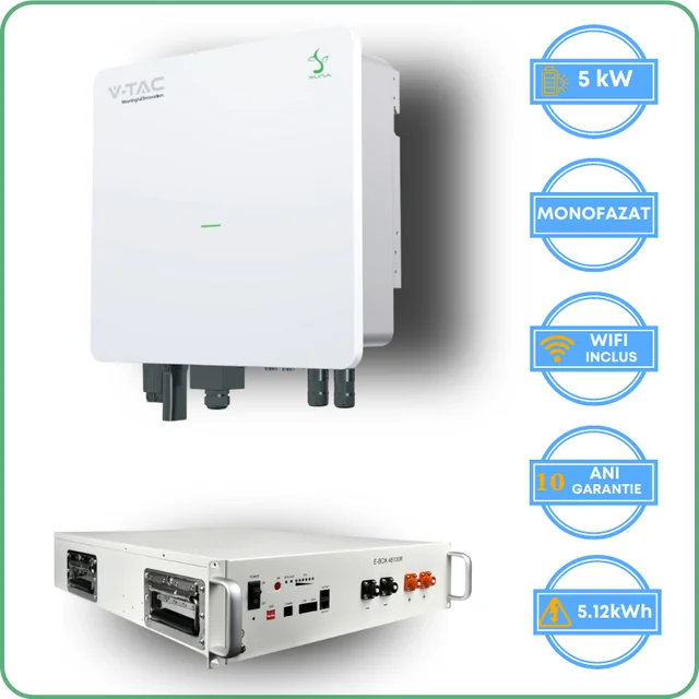 Convertitore Sinexcel Isuna 5kW + Accumulatore Pytes 5.12kWh